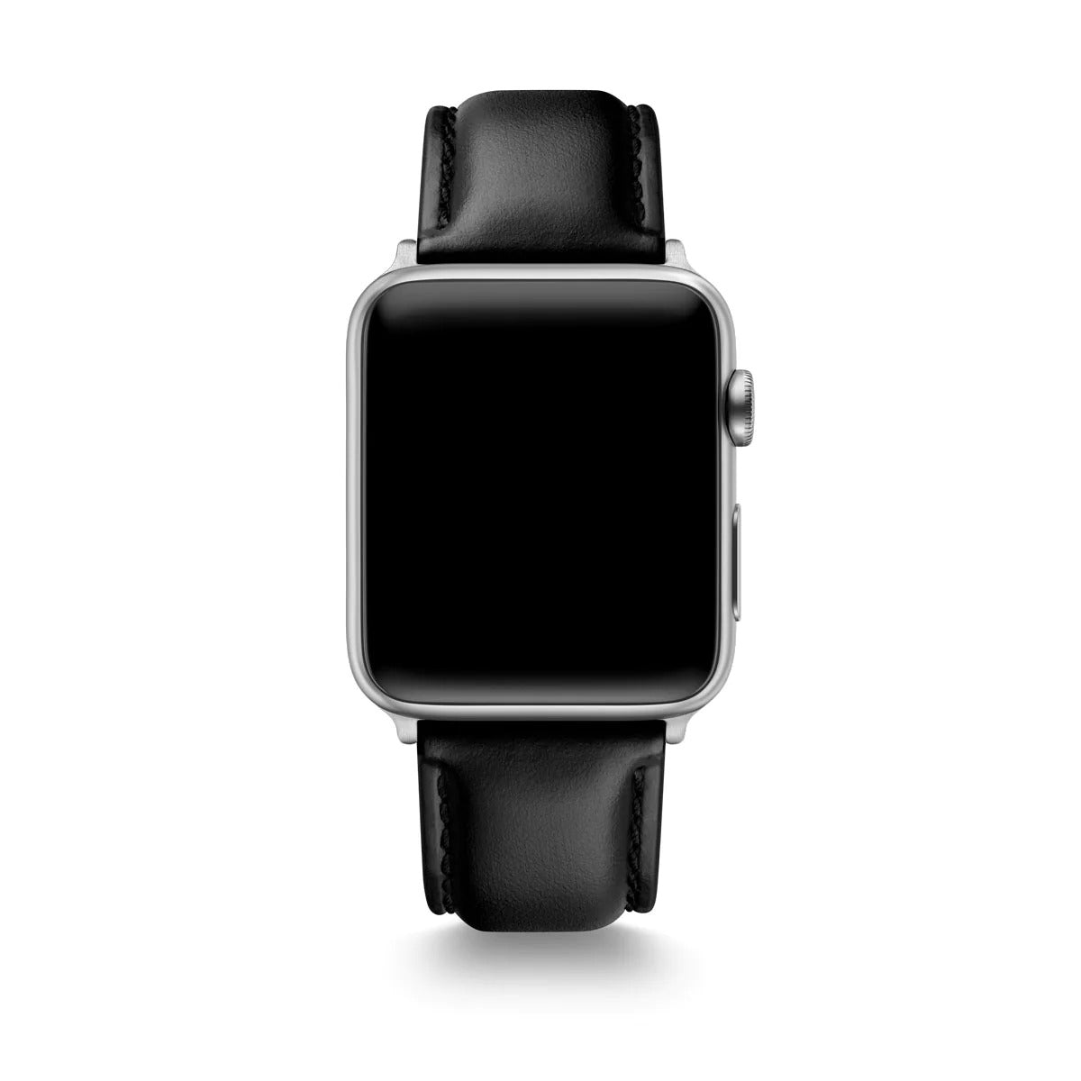 BLACK HORWEEN LEATHER APPLE WATCH STRAPS