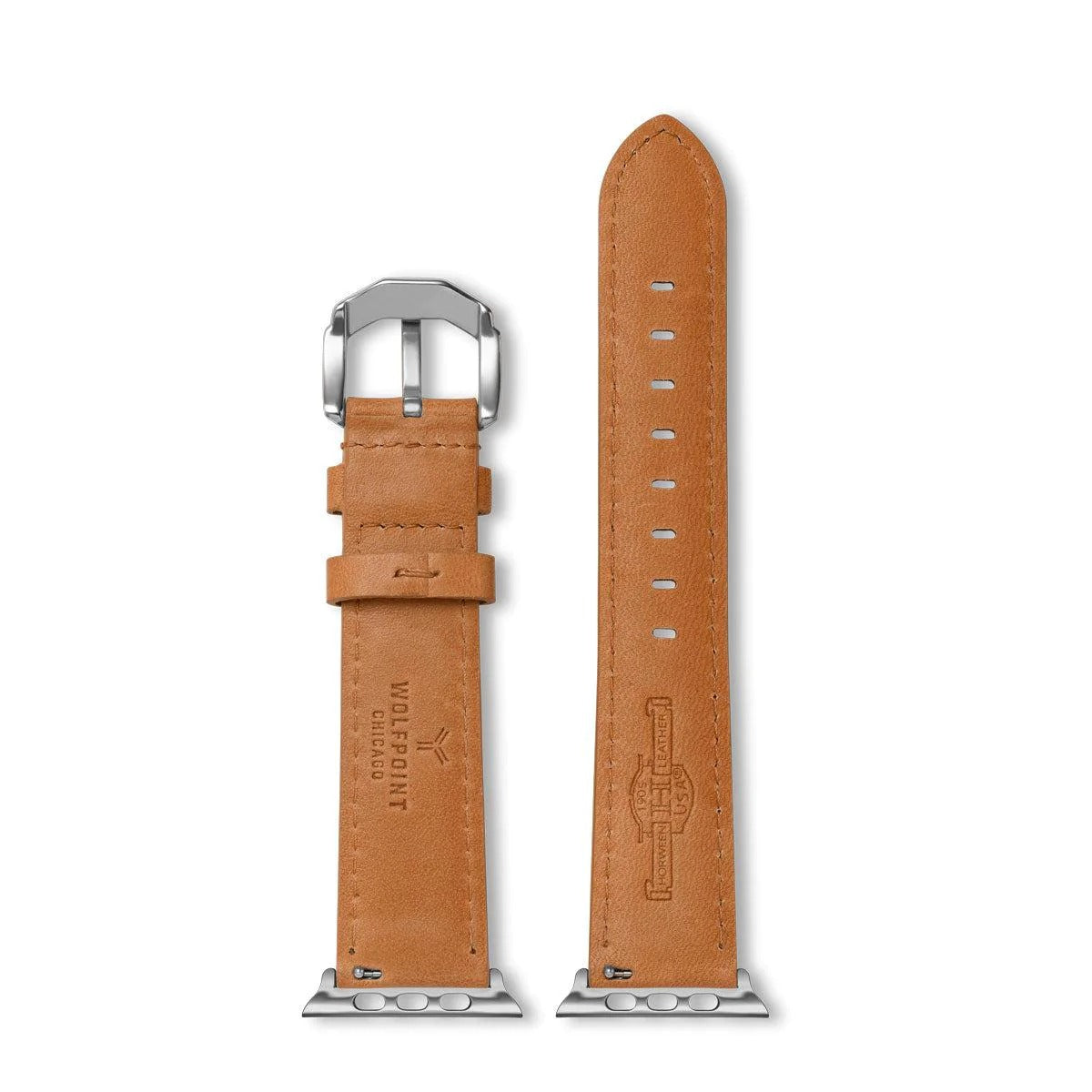 TAN HORWEEN LEATHER APPLE WATCH STRAPS