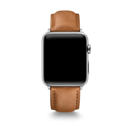 黃褐色 HORWEEN 皮革Apple Watch錶帶